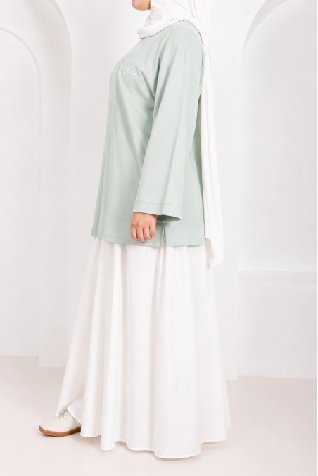 Oversize-T-Shirt für Damen von Neyssa, weit geschnitten, Baumwollstoff
