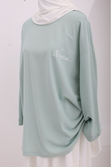Oversize-T-Shirt für Damen von Neyssa, weit geschnitten, Baumwollstoff