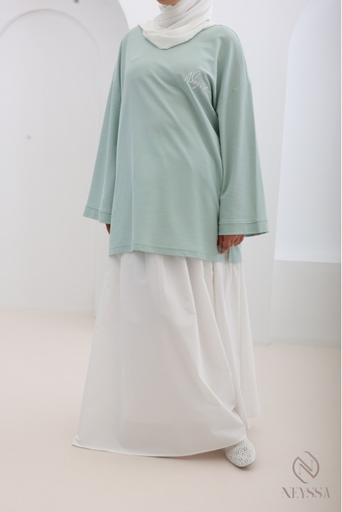 Oversize-T-Shirt für Damen von Neyssa, weit geschnitten, Baumwollstoff