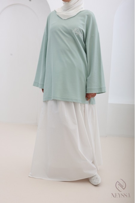 Oversize-T-Shirt für Damen von Neyssa, weit geschnitten, Baumwollstoff