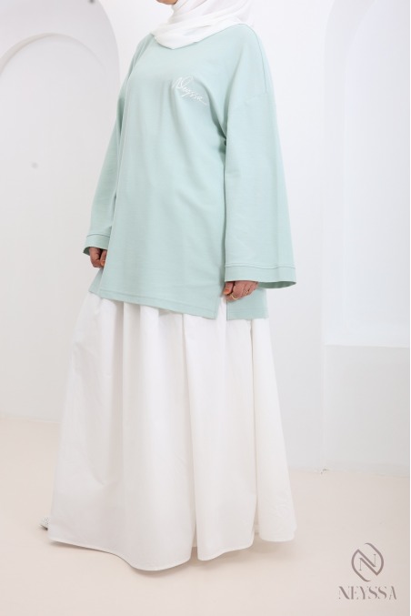 Oversize-T-Shirt für Damen von Neyssa, weit geschnitten, Baumwollstoff