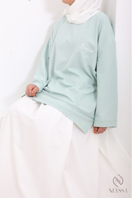Oversize-T-Shirt für Damen von Neyssa, weit geschnitten, Baumwollstoff