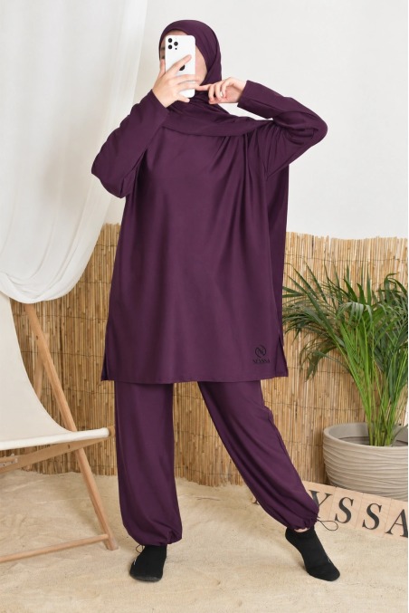 Women's burkini water-repellent fabric for veiled women