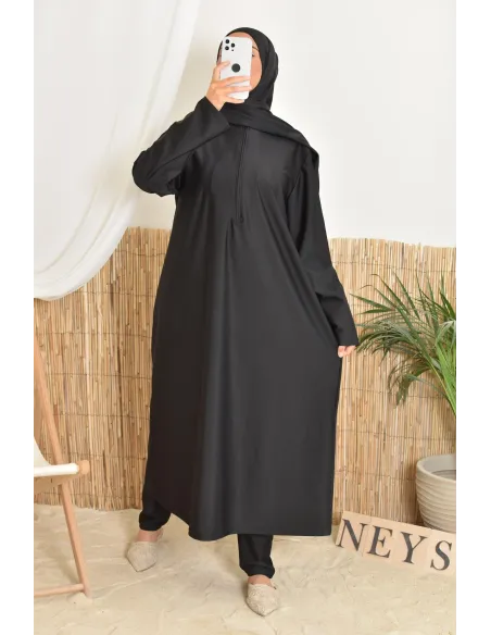 Burkini lange Tunika mit Reißverschluss erleichtert das Stillen