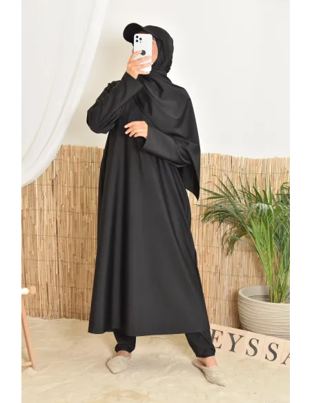 Burkini lange Tunika mit Reißverschluss erleichtert das Stillen