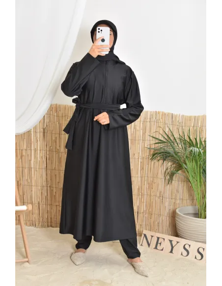 Burkini lange Tunika mit Reißverschluss erleichtert das Stillen