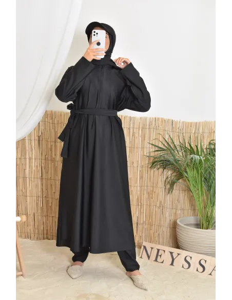 Burkini lange Tunika mit Reißverschluss erleichtert das Stillen