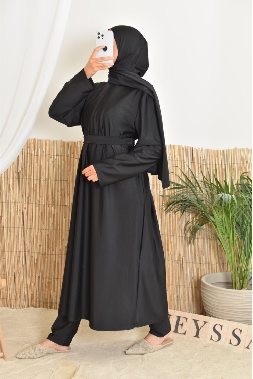 Burkini lange Tunika mit Reißverschluss erleichtert das Stillen