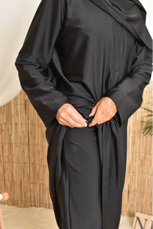 Burkini lange Tunika mit Reißverschluss erleichtert das Stillen
