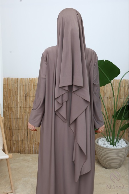 Burkini tunic long zip facilitates breastfeeding, integrated hijab