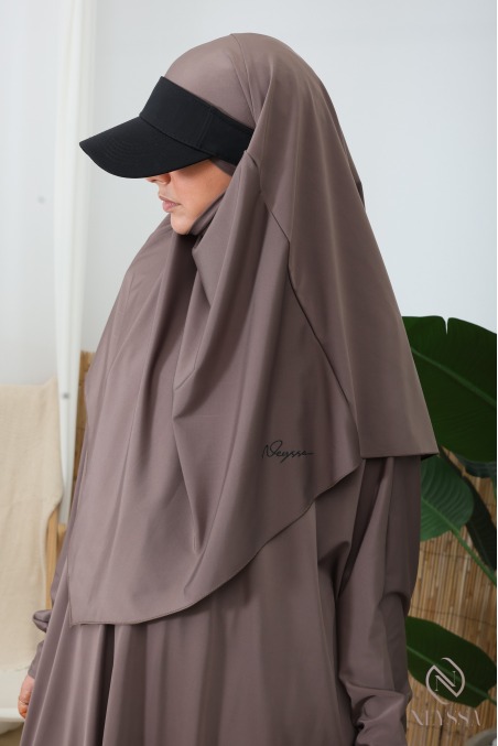 Burkini Jilbab de bain Taupe foncé sarouel 3 pièces, must have été