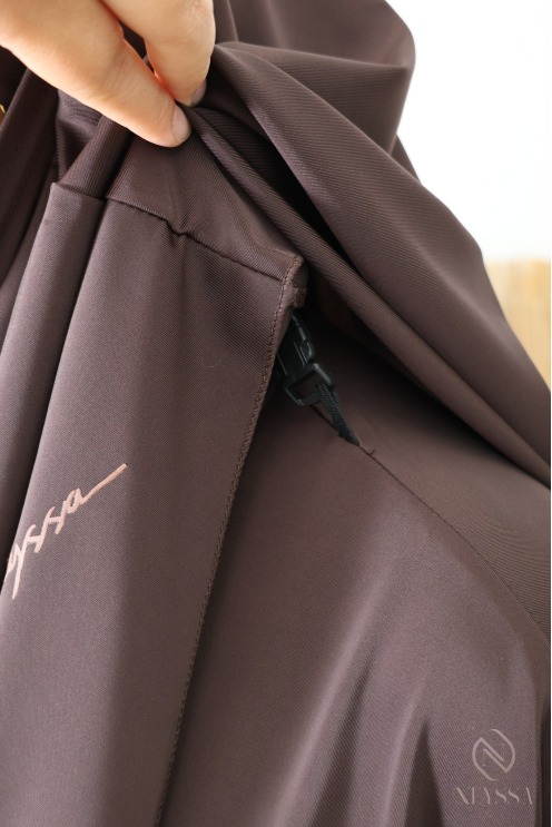 Jilbab de bain chocolat avec sarouel ample by neyssa