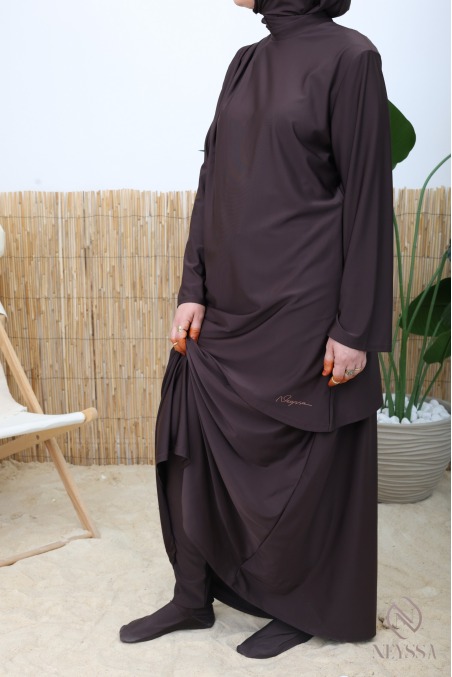 3-teiliger Burkini mit langem Rock von Neyssa
