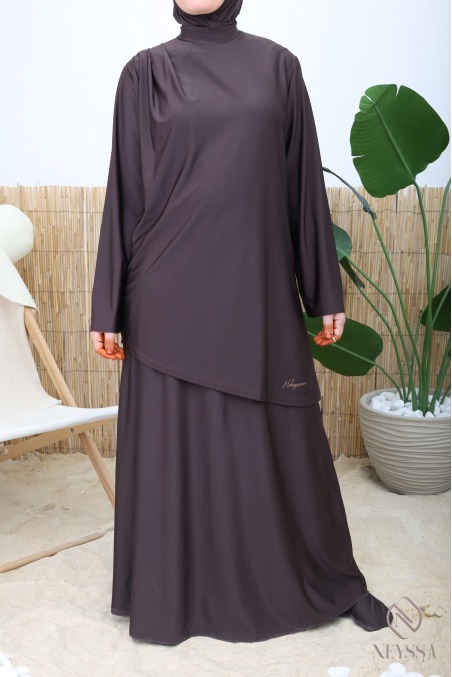 3-teiliger Burkini mit langem Rock von Neyssa