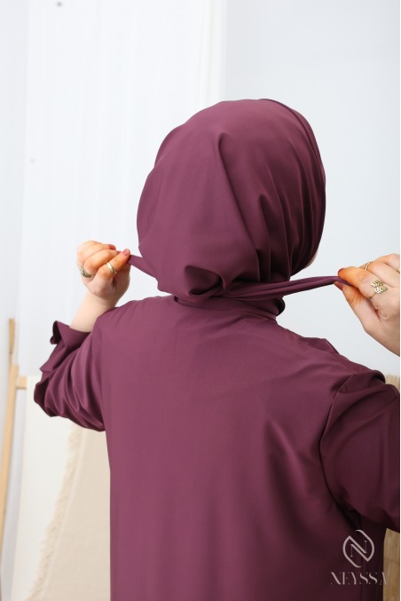 3-Piece Fig-Print Burkini with Long Skirt in Neyssa Water-Repellent