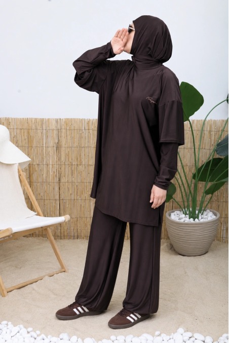 Neyssa Chocolate Sports Burkini perfect for swimming and sports