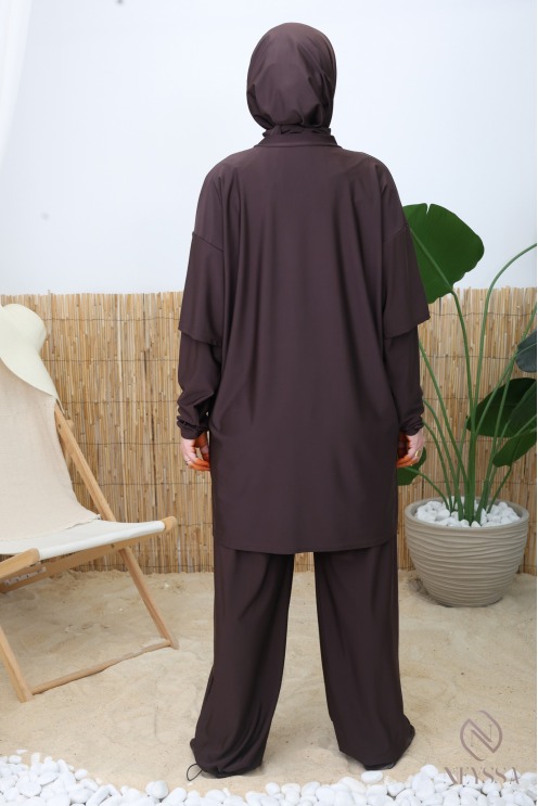 Neyssa Chocolate Sports Burkini perfect for swimming and sports
