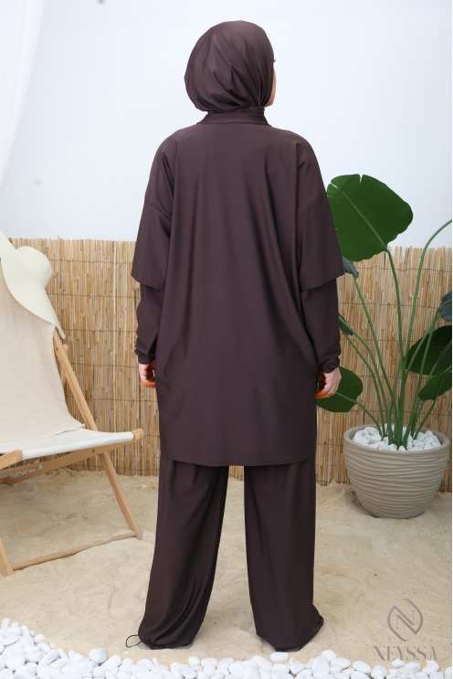 Neyssa Chocolate Sports Burkini perfect for swimming and sports