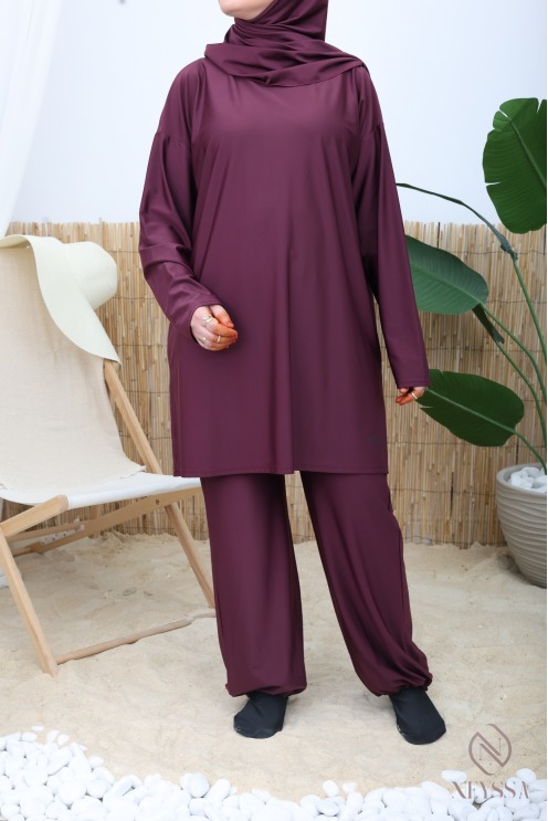 Women's burkini water-repellent fabric for veiled women