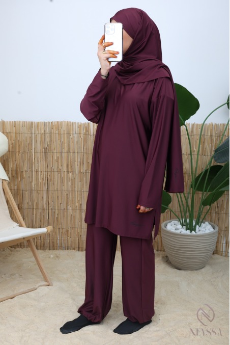 Women's burkini water-repellent fabric for veiled women