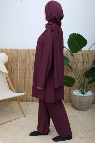 Hijab de bain à nouer Figue conçu pour le Burkini Neyssa 2