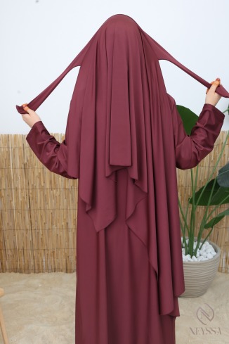 Hijab de bain à nouer Figue conçu pour le Burkini Neyssa 2