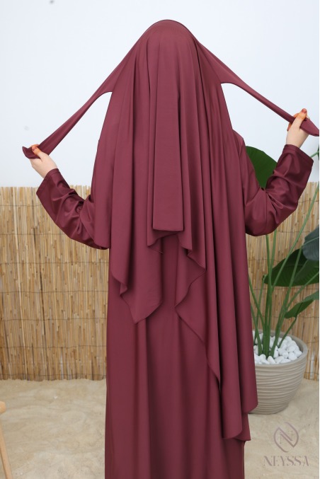Fig-Print Tie-Front Swim Hijab Designed for the Neyssa Burkini