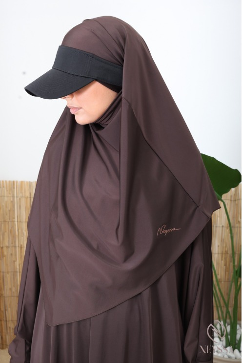 Modest Schokolade Burkini für Frauen Bad Jilbeb mit Khimar