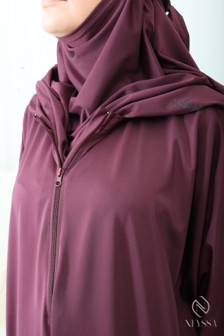 Burkini Stil Jilbeb Khimar Bad, lange Tunika, Palazzo Frau 2