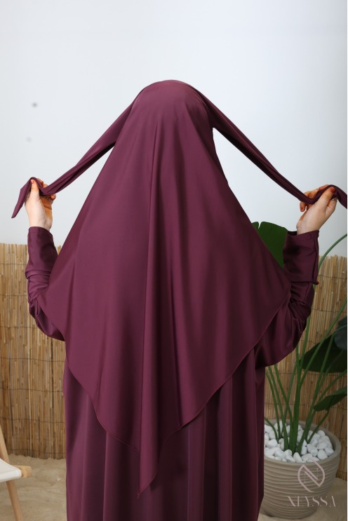 Burkini Stil Jilbeb Khimar Bad, lange Tunika, Palazzo Frau