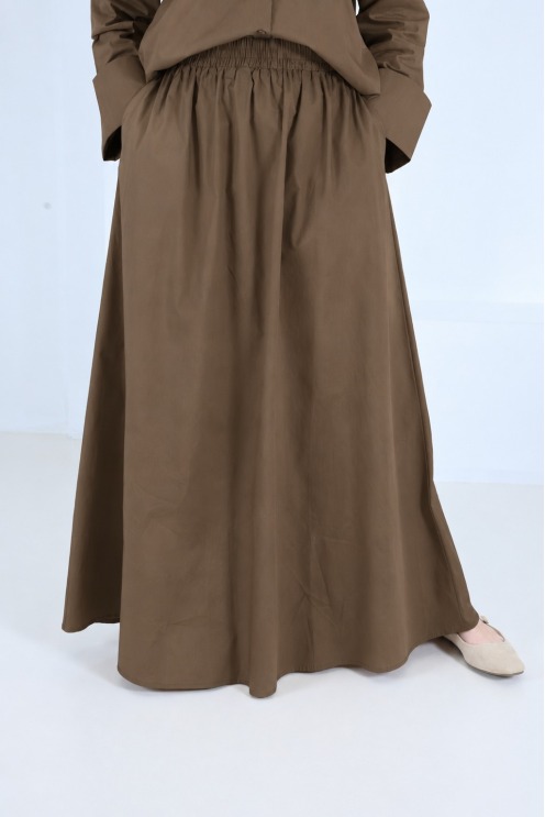 Ensemble femme jupe longue et chemise en coton Neyssa