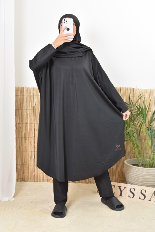 burkini noir large et long Neyssa shop