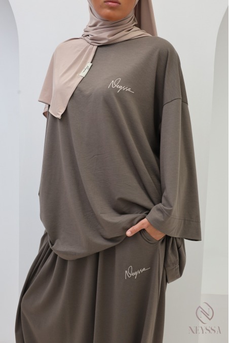 Bequemes, locker sitzendes Damen-Set im Sportswear-Stil von Neyssa