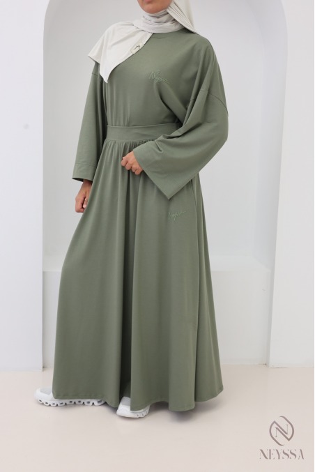 Set aus langem Rock und Oversize-Oberteil aus Baumwollmischgewebe