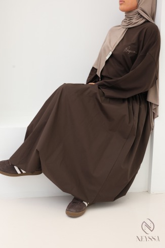 Trendy 100% cotton maxi balloon skirt with lining 2