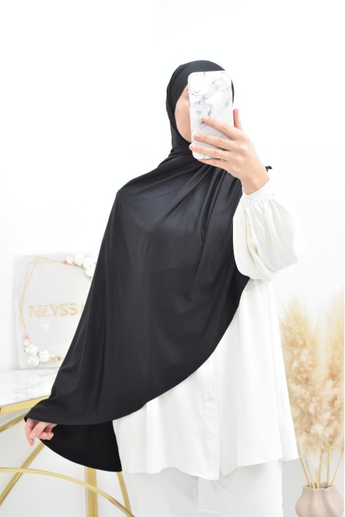Hijab long rapide à enfiler modal coton, hijab léger