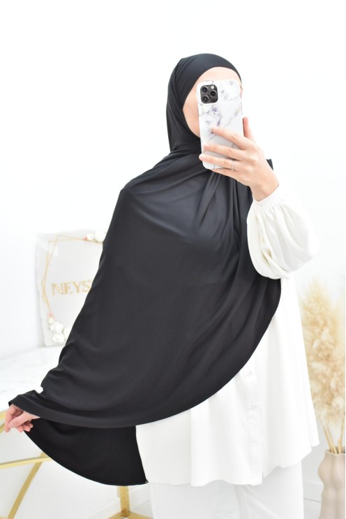 Long, easy-to-put-on modal-cotton hijab, lightweight hijab