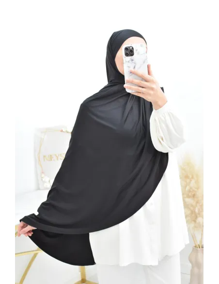 Hijab long rapide à enfiler modal coton, hijab léger