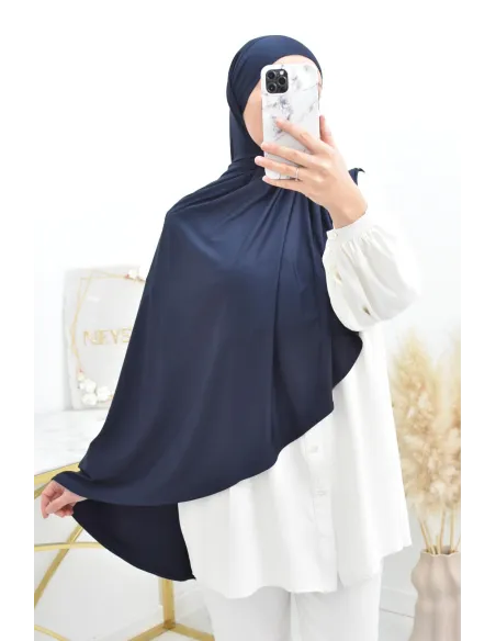Hijab long rapide à enfiler modal coton, hijab léger