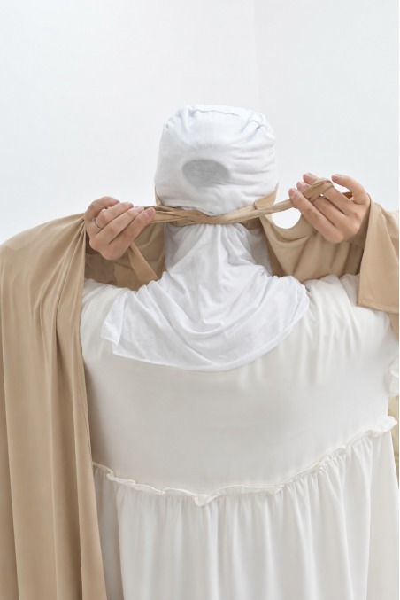 Langer, schnell anzuziehender Hijab aus Modal-Baumwolle