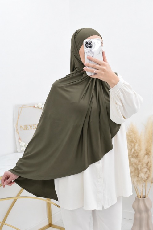 Langer, schnell anzuziehender Hijab aus Modal-Baumwolle
