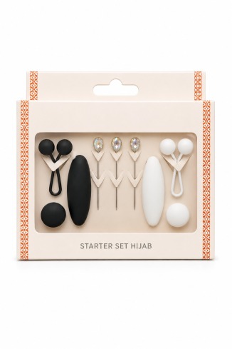 Pack d'épingles noir discrets pour hijabs, pour une bonne fixation 2