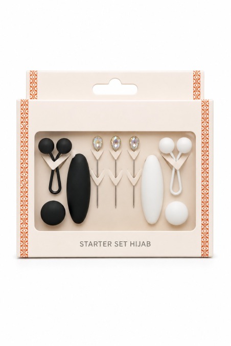 Pack d'épingles noir discrets pour hijabs, pour une bonne fixation