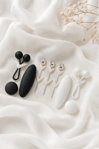 Pack d'épingles noir discrets pour hijabs, pour une bonne fixation