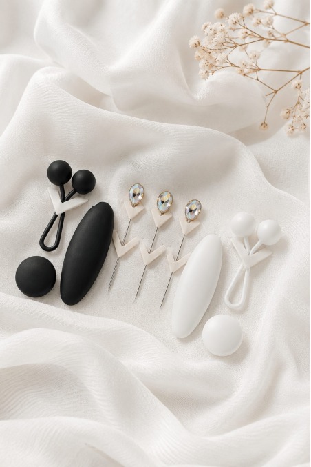Pack d'épingles noir discrets pour hijabs, pour une bonne fixation