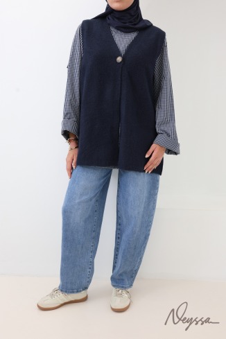 Trendy Barrel-Fit Cotton Denim Jeans