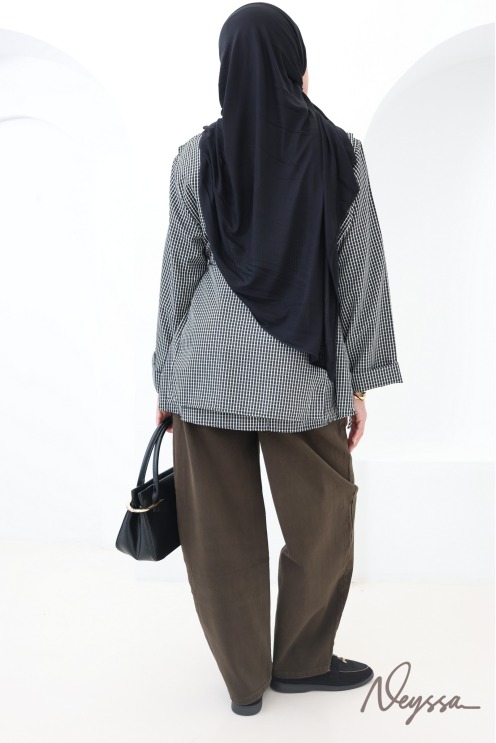 Trendy Barrel-Style Cotton Jeans for Hijabi Women, Premium Cotton