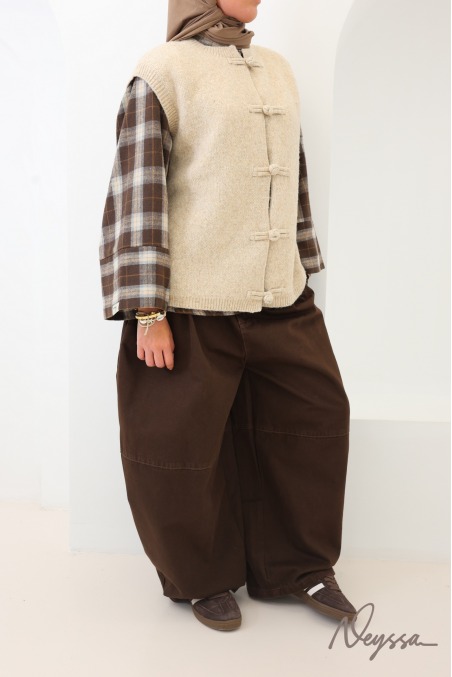 Women's Barrel Cotton Cargo Jeans