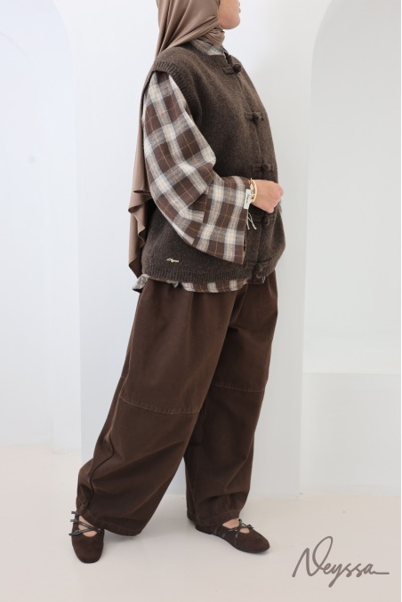 Trendy Short-Sleeved Knit Cardigan with Chinese-Style Buttons