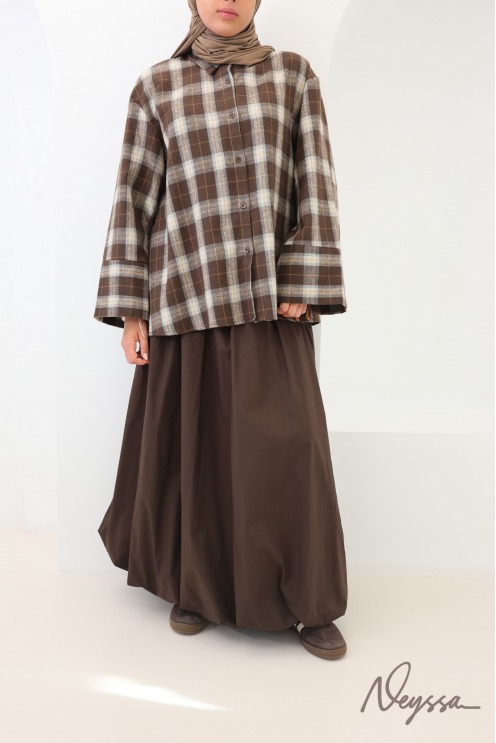 Neyssa Oversized Checkered Lumberjack-Style Shirt